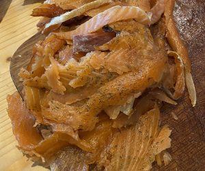 chutes de saumon fumé